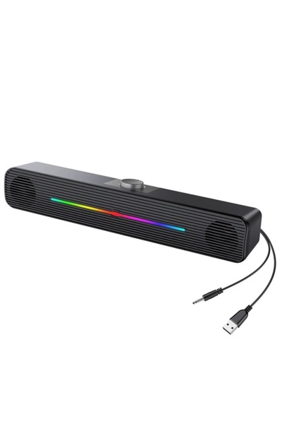 Techmaster E-3544 Telefon Bilgisayar Tablet Rgb Stereo Usb Hoparlör Soundbar