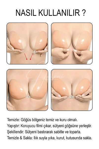 Heleni Γυναικείο Σουτιέν με αόρατο κολλώδες σιλικόνη χωρίς λουράκι