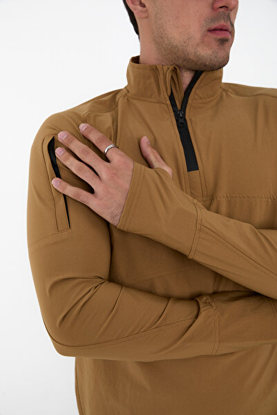 Camp Scoutland Camp136 Outdoor Tactical Su Iticili Erkek Hardal Taktik Sweatshirt