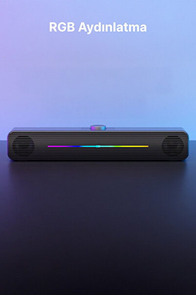 Techmaster E-3544 Telefon Bilgisayar Tablet Rgb Stereo Usb Hoparlör Soundbar