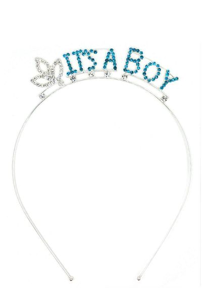 New Obsessions Είναι ένα αγόρι Baby Shower Baby Party Crown Blue