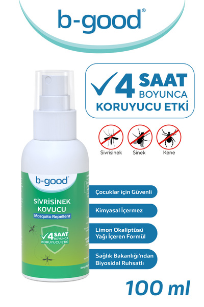 B-GOOD Sivrisinek Kene Kovucu Doğal Okaliptus Yağı Içeren Sprey Tüm Aile Için...