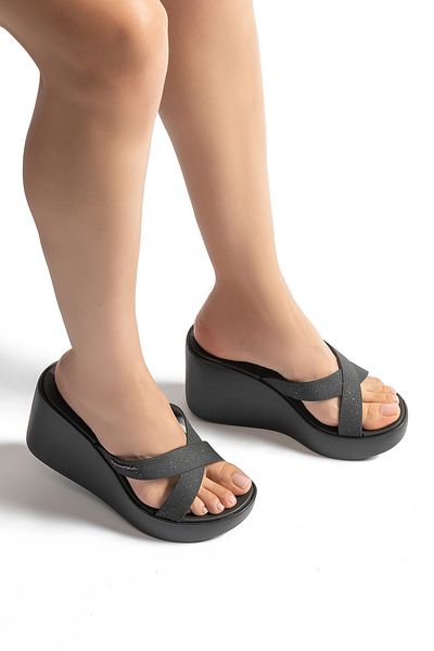 İpanema Papuci de damă High Fashion Slide Negri 35/40