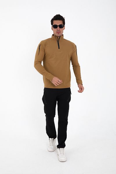 Camp Scoutland Тактически суитшърт Camp136 Outdoor Tactical, водоотблъскващ, за мъже, цвят горчица