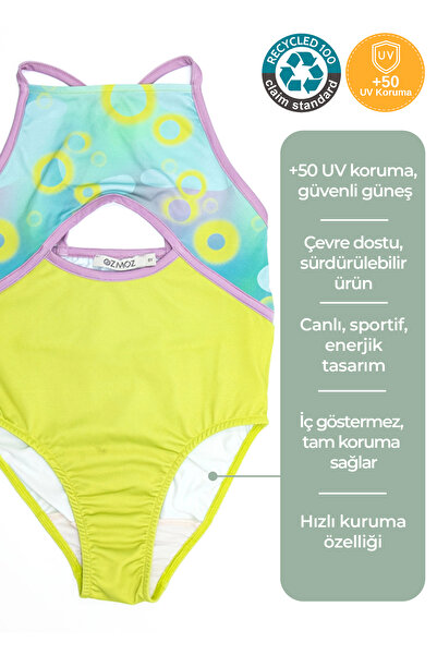 Ozmoz By Mukadder Özden Reborn UV Protection Recycle Girl's Swimsuit