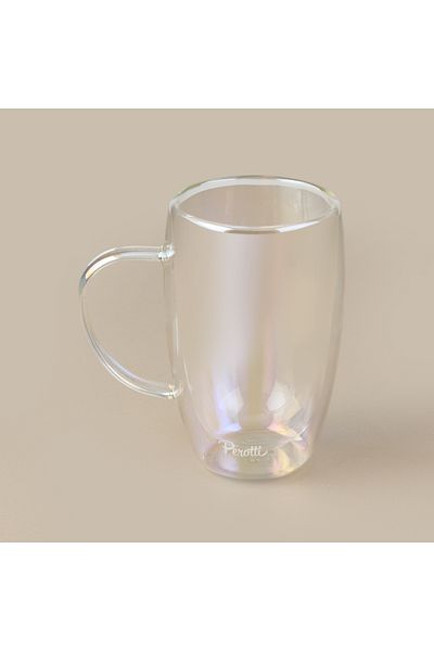 Perotti Colors Double Walled Latte Mug - Transparent - 450 ml