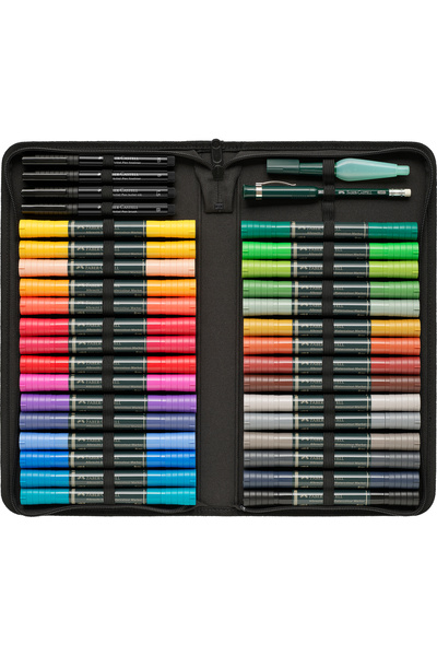 Faber Castell Albrecht Dürer 30'lu Sulu Boya Marker Seti, Taşınabilir Çantalı...