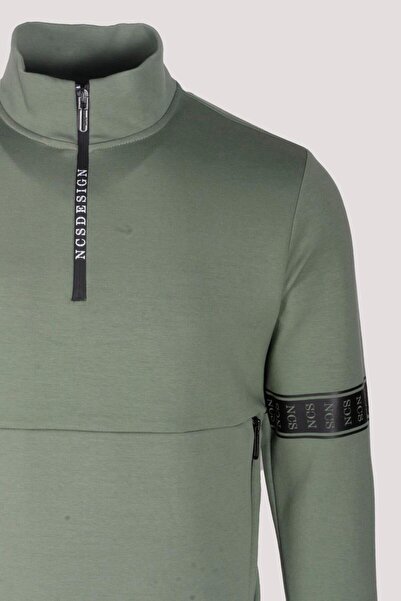 NCS Men's Sweatshirt Zippered Stand Collar Double Face 2 Front Pockets Relax Fit Çağla Sweat NCS JEANS 1651