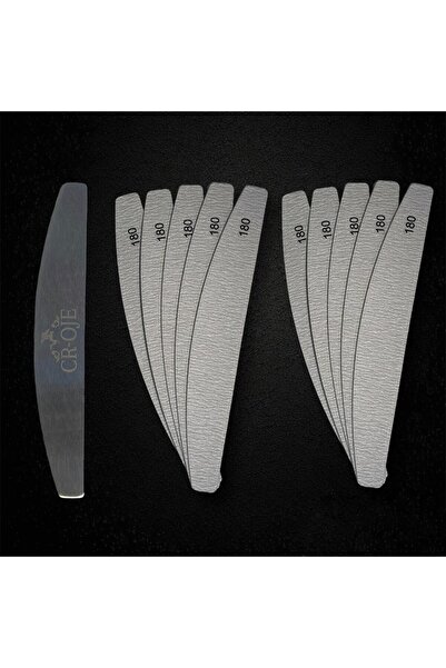 CROJE KALICI OJE Yapışkanlı Kağıt Törpü 10'lu (KİŞİYE ÖZEL YAPIŞKANLI) (METAL APARAT ILE BİRLİKTE) (180 GRİD)