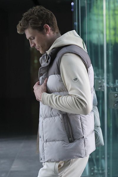 NCS Men's Vest Beige Slim Fit Wind and Water Repellent Thermo Inner Lined Breathable Vest Jeans 4514
