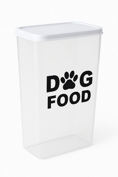 DEEMBRO 1.5 kg Clear Plastic Storage Container - Dog Food, 3.3 Litre En, 16 Size, 27 cm Height