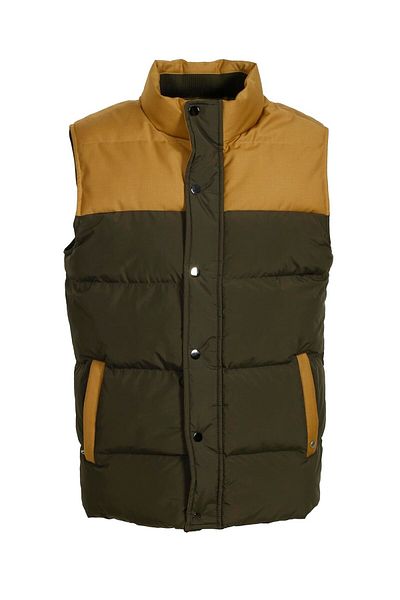 NCS Men's Slim Fit Beige Wind and Water Repellent Thermo Lined Breathable Vest NCS JEANS 4514