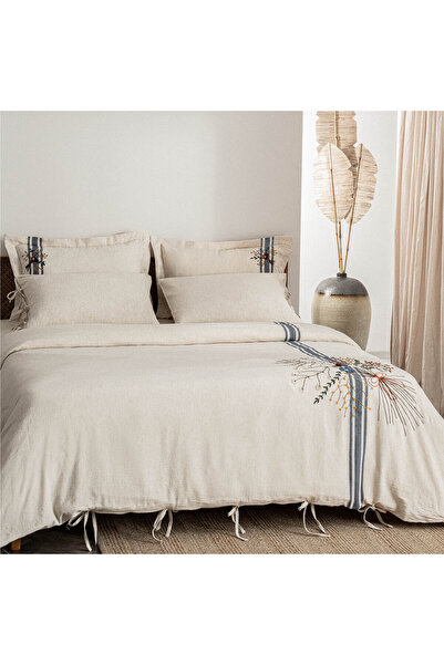 Ecocotton Charla Çift Kişilik Nevresim Takımı %100 Organik Pamuk Kenevir Karı...