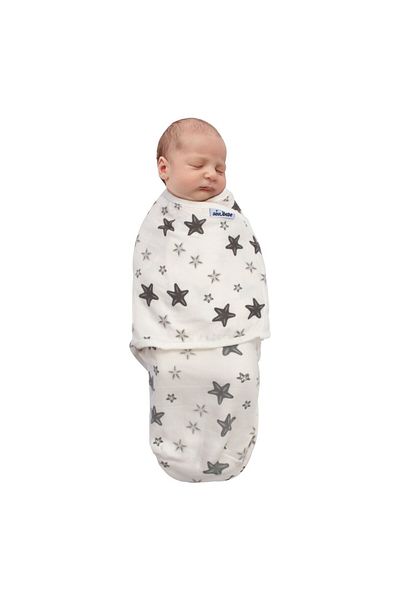 Sevi Bebe Paturica infasat bumbac Grey Stars Sevibebe