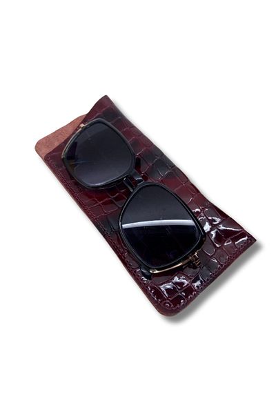 Deri Dükkanı Genuine Leather Glasses Case Reading-Sunglasses Container