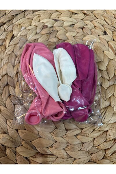 Deniz Party Store Barbie Macaron Pink Pastel Fuchsia White Balloon 12 Inch 10 Pcs