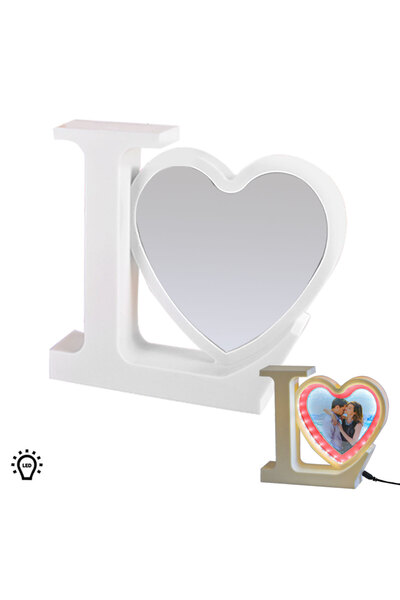 Nobbystar Love Kalpli Fotoğraflı Sihirli Ayna