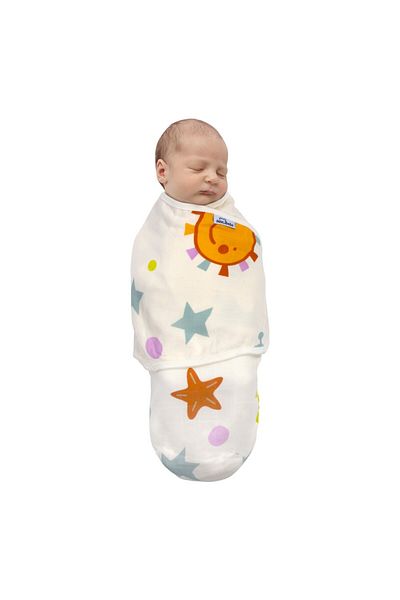 Sevi Bebe Sevibebe Space cotton swaddle blanket