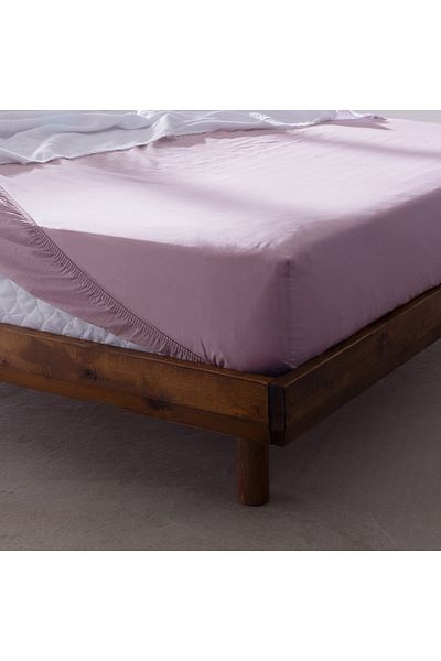 Madame Coco Manon Ranforce Spannbettlaken, 100 % Baumwolle, Kingsize, Altrosa