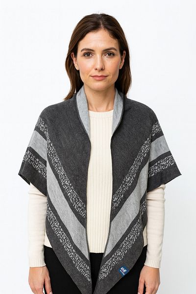 Sebir Moda Triangle Knitwear Shawl - Melted Design