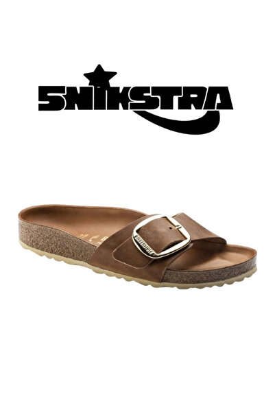 Birkenstock Madrid Big Buckle Fl Terlik 1006525-cognac - Snikstra