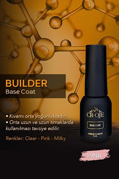 CROJE KALICI OJE Buılder Base Coat- Pınk (5 ml)