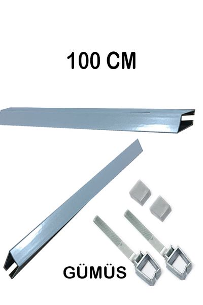 PERDE Mix Căptușeală de clemă pentru șină de aluminiu pentru umeraș de perdea rustic de 100 cm (cornișă unică)