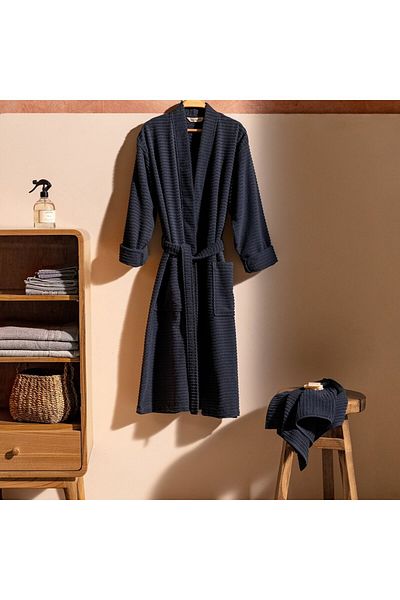 Madame Coco Carla Unisex-Bademantel-Set mit Kimonokragen