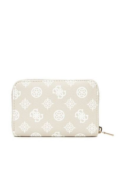 Guess Дамски портфейл Laurel Slg Medium с цип, бежов Swpg8500140-sdl