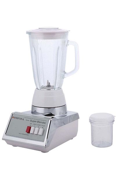 REFURA 2 in 1 Blender 450W White RE-10203 Countertop Blender Mixer with Stainless Steel Blade, Safet