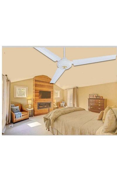 REFURA 56" Inch 3 Blade Ceiling Fan with Speed Regulator 65 Watts White RE-330