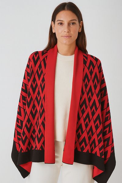 Sebir Moda V Patterned Knitwear Shawl