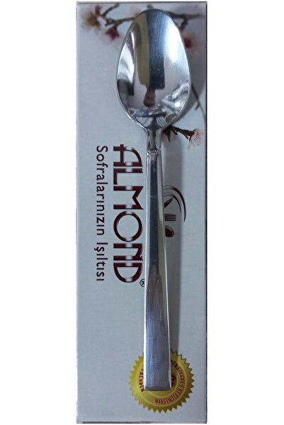 Almond İmza Sade 12 Adet Çay Kaşığı 18/10 Paslanmaz Çelik