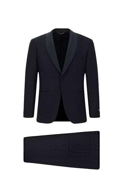 Kiğılı Relax Fit Relaxed Cut Shawl Collar Wool Tuxedo & Groom Suit