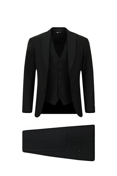 Kiğılı Smoking with Shawl Collar Vest - 8683841466499