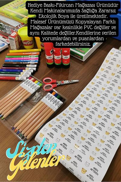 FİKİRCAN Qibla Direction Sticker / Sticker / Pvc Sticking Hotel Hotel Boarding Dormitory - 100 Pieces 7.5 cm X 10 cm