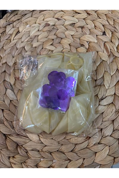 Deniz Party Store Transparent Purple Confetti Balloon 10 Pieces