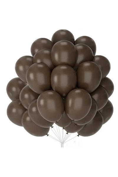 Deniz Party Store Chocolate Brown Latex Balloon 10 Pieces 12 Inch