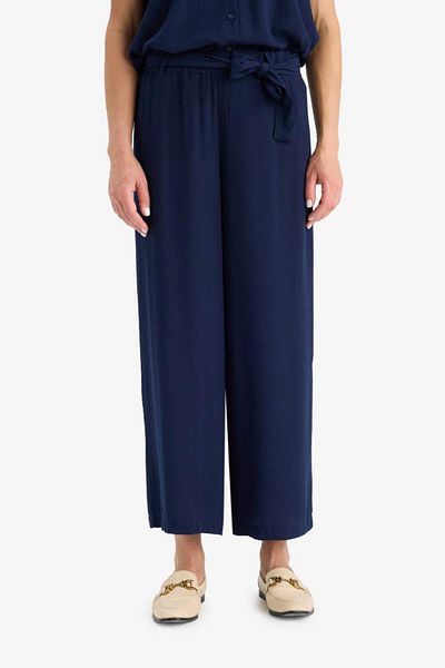 DeFacto Culotte Wide Leg Crinkle Viscose Capri C9565Ax25Sm