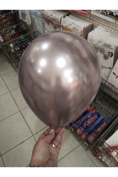 Deniz Party Store Chrome Pink Gold Balloon 12 Inch 10 Pieces
