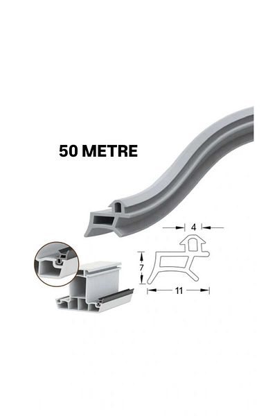 DKF CONTA Gray Pvc Door and Window Wick 50 Meters