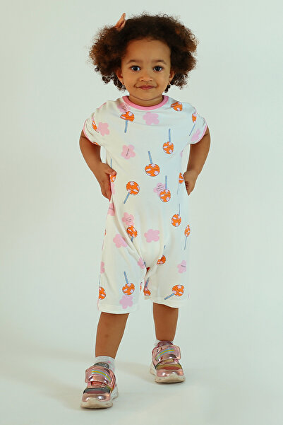 Harika KIDS Girl's Lollipop Printed Basic Jumpsuit