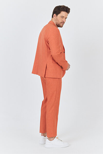 Frappoli Nipoye Erkek Turuncu 2'li Slim Fit Takım Elbise