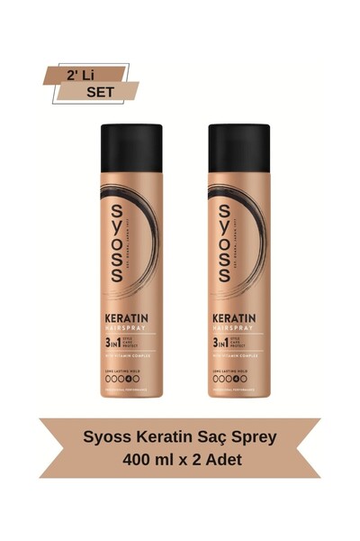 Syoss Saç Spreyi Keratin 400 ml. X 2 Adet