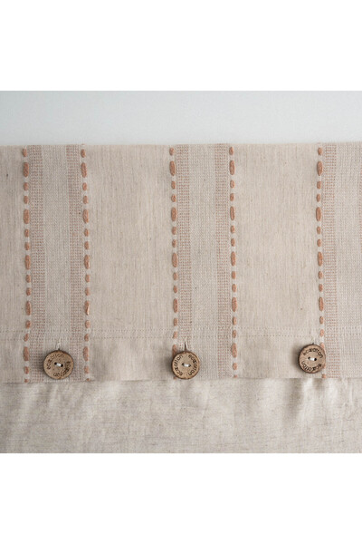 Ecocotton Delfin Double Duvet Cover Set 100% Organic Cotton Linen Terra 200x220 Cm