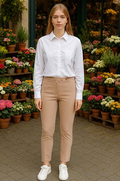 Neva Style بنطلون حجاب من فرو المنك ذو الساق الضيقة 1052v