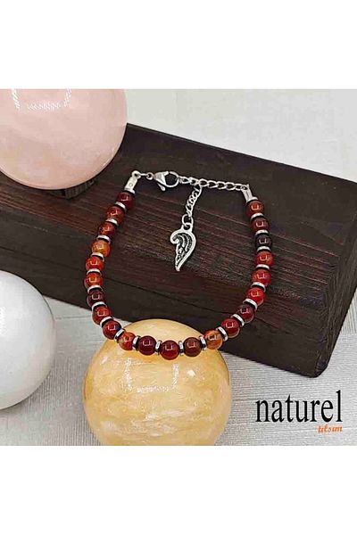 Naturel Tılsım Agate Natural Stone 6mm Bracelet