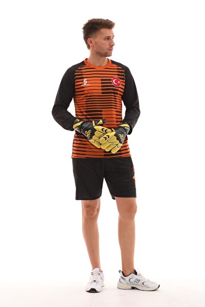 SPORTECH Kaleci Forma Takımı, Sünger Destekli, Turuncu-siyah K0143