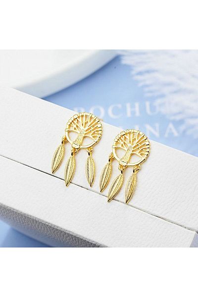 Kelan 14K gold plated earrings – Dreamcatcher model