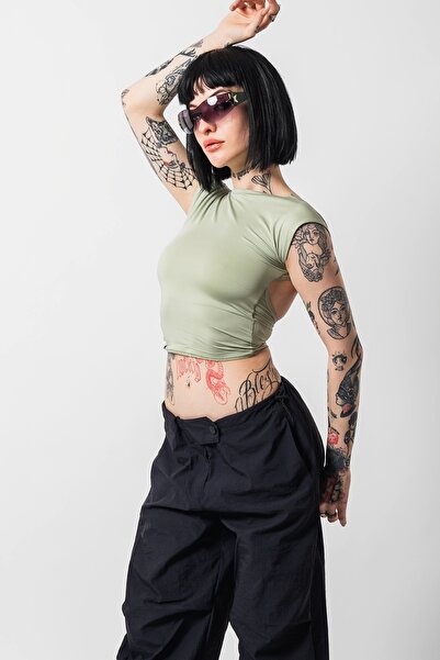 Bak Moda Зелений Basic Body - з декольте на спині, без рукавів